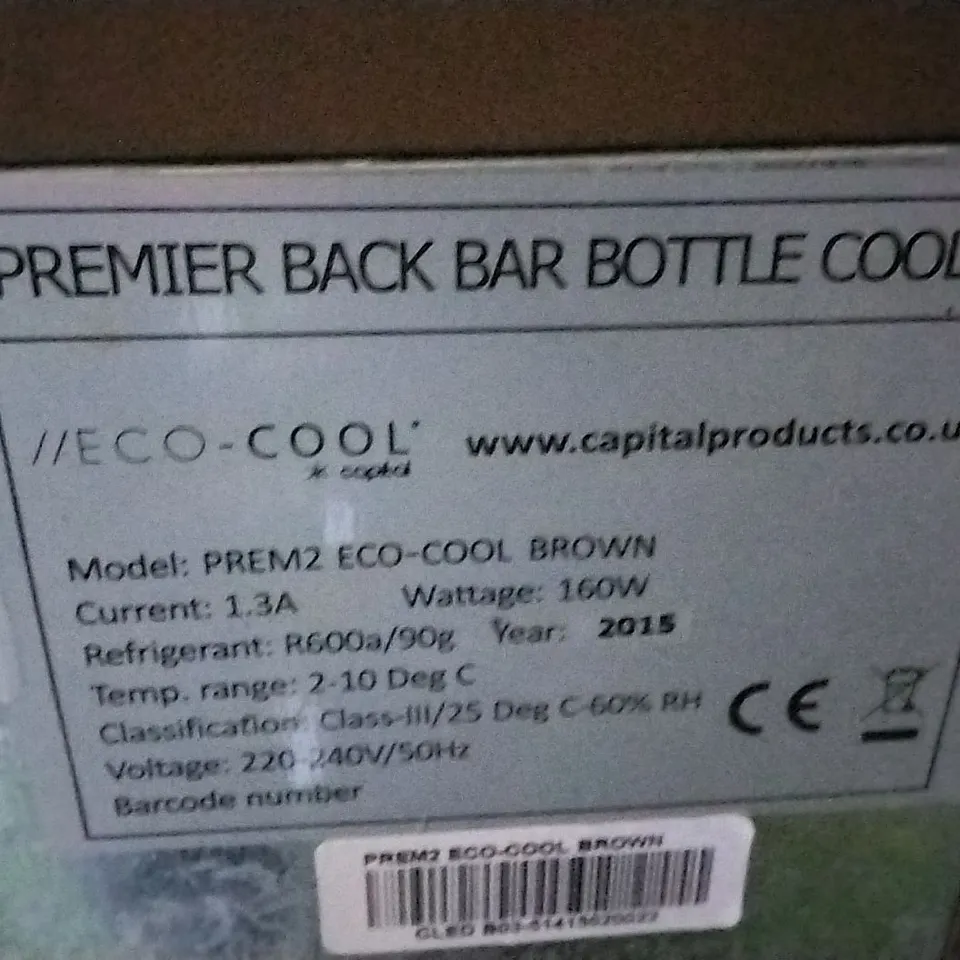 CAPITAL ECO-COOL PREMIER BACK BAR BOTTLE COOLER
