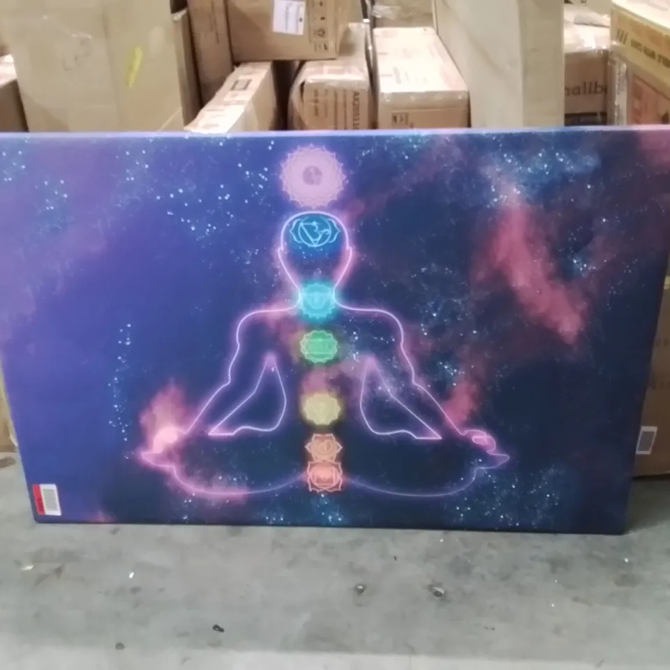 CHAKRA MEDITATION COLOURS WRAPPED CANVAS PRINT 