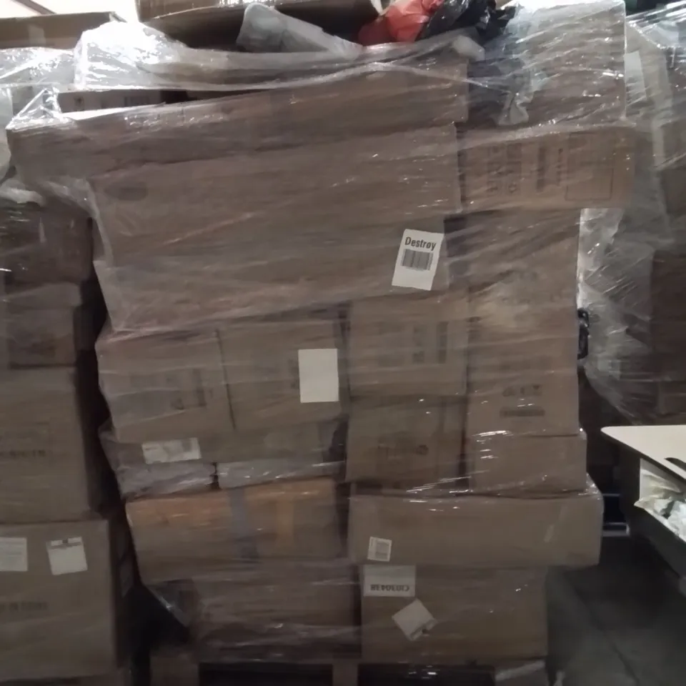 PALLET OF ASSORTED HOUSEHOLD GOODS AND PRODUCTS TO INCLUDE;NAIL LAMP,SMART MUSIC BOXING TARGET DEVICE,BOXING GLOVES 