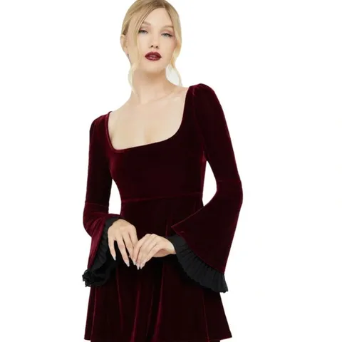 BRAND NEW KILLSTAR - BEATRIX - RED WOMEN'S DRESS SIZE L