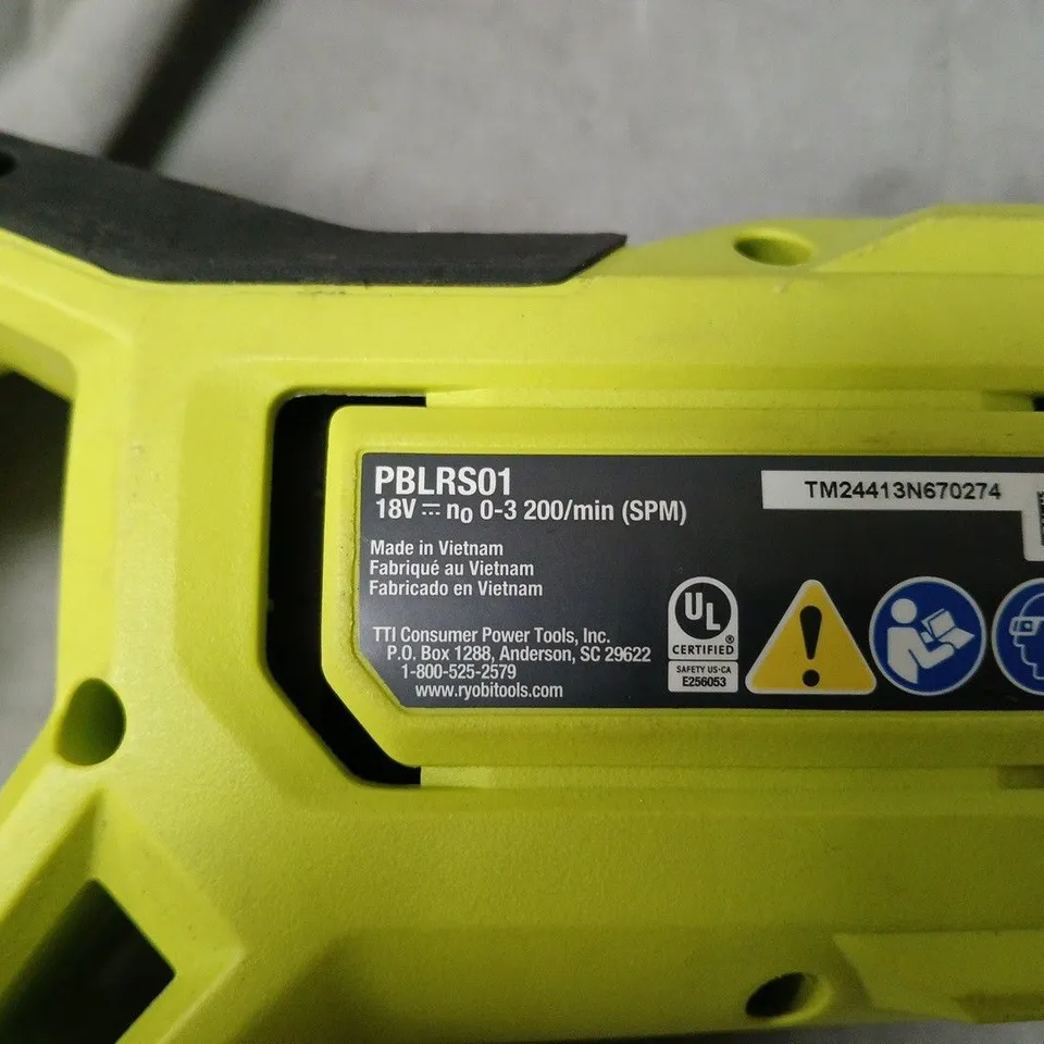 RYOBI 18V ONE+ PBLRS01 RECIPROCATING SAW 