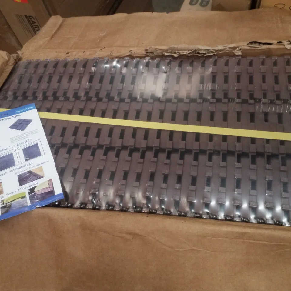 BOXED PLASTIC INTERLOCKING DECK TILES - BROWN