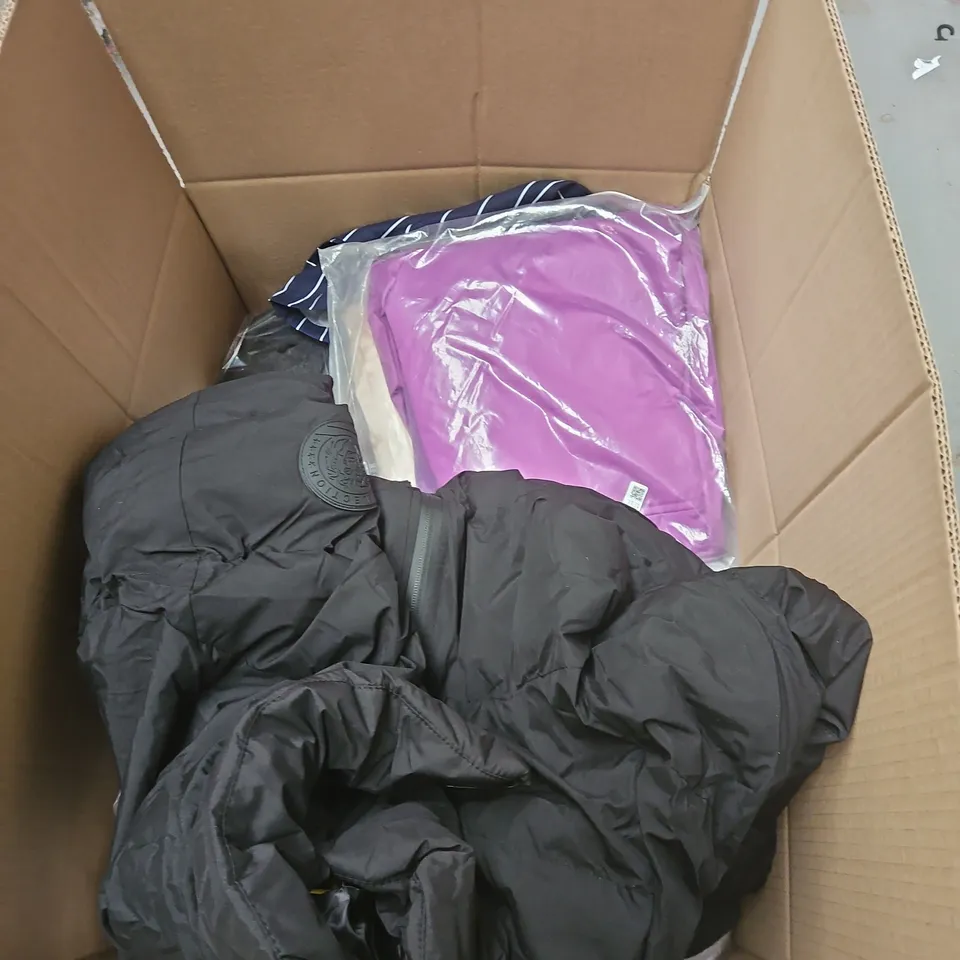 APPROXIMATELY 20 ASSORTED CLOTHING PRODUCTS IN VARIOUS STYLES & SIZES TO INCLUDE JUMPERS, T-SHIRTS, DRESSES ETC