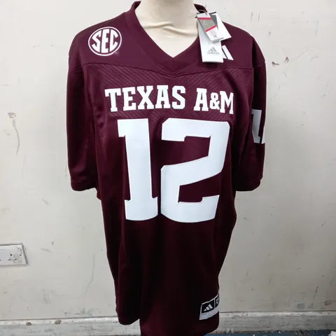 TEXAS A&M MAROON FOOTBALL SHIRT - L