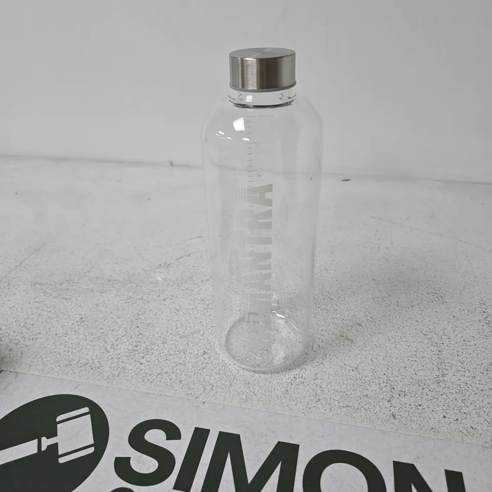 HUMKANTRA GLASS WATER BOTTLE WITH STAINLESS STEEL CAP