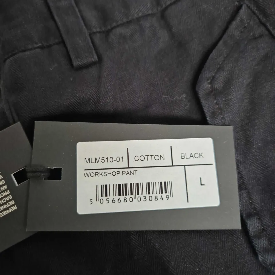 REPRESENT WORKSHOP PANT – COTTON, BLACK, SIZE L