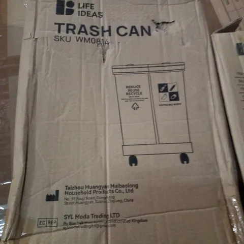 BOXED LIFE IDEAS TRASH CAN - IVORY 34×28×43CM