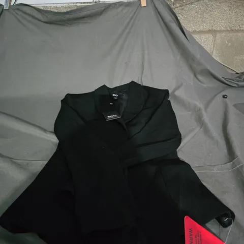 EGO PLUNGE NECK SHOULDER PAD DETAIL TAILORED PLAYSUIT – BLACK SIZE 6