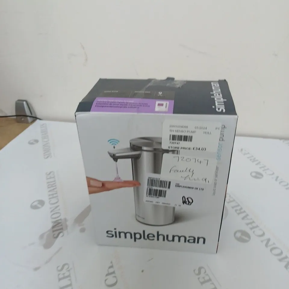 SIMPLE HUMAN LIQUID SOAP OR SANITIZER SENSOR PUMP/DISPENSER