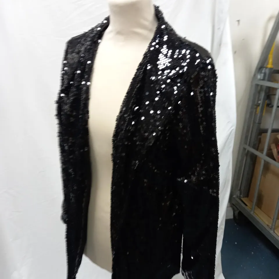 SPARKLY BLACK BLAZER WITH NO ZIP - SIZE XL