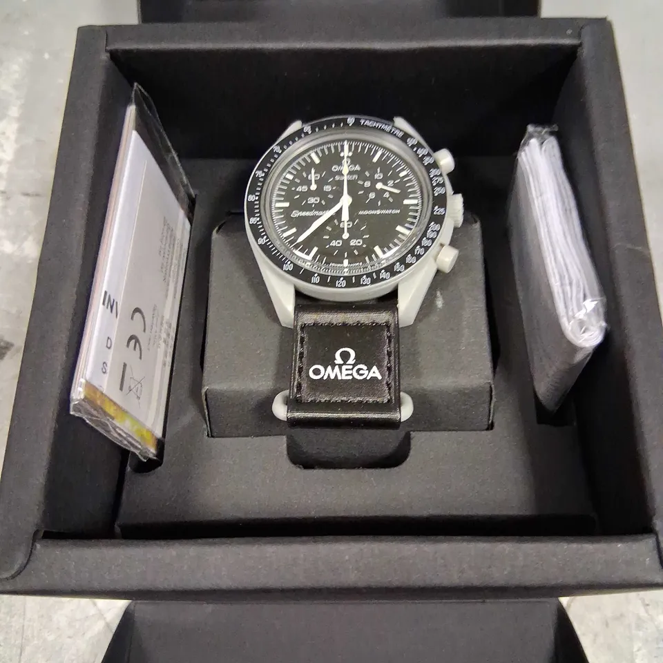 BOXED OMEGA X SWATCH MISSION TO THE MOON BIOCERAMIC MOON S WATCH