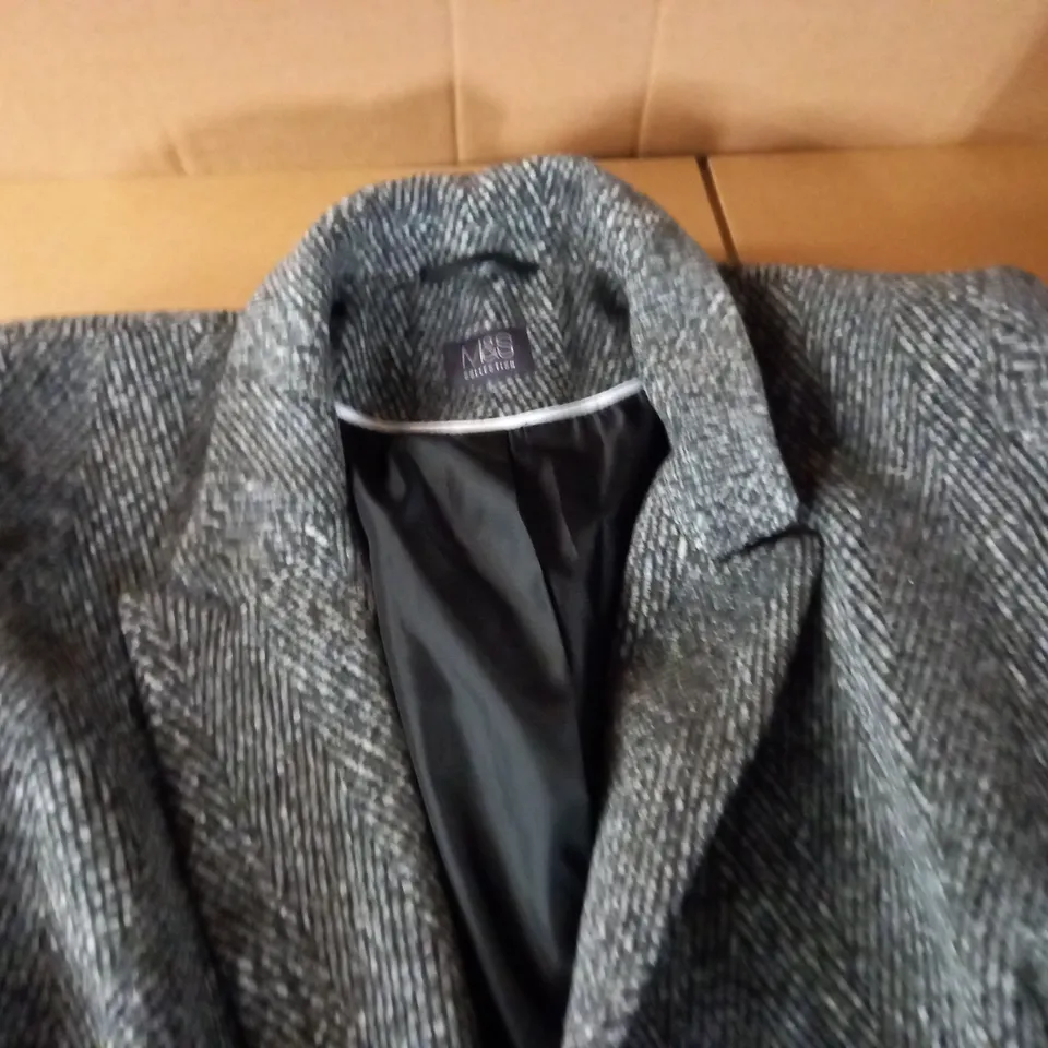 M&S COLLECTION BUTTON UP COAT IN GREY - UK 20