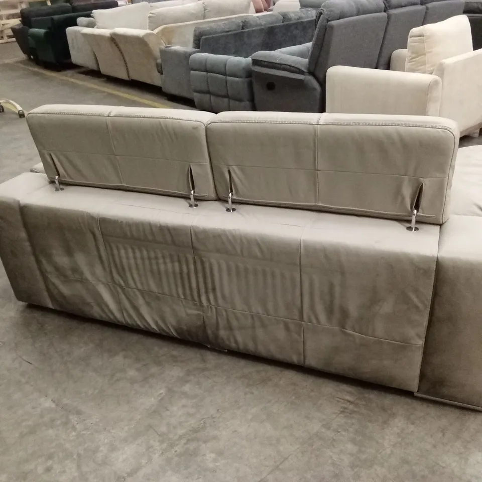 BRADY 100% PREMIUM LEATHER 3 SEATER SOFA - GREY RRP £1049