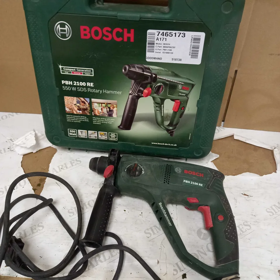 BOSCH PBH 2100 RE ROTARY HAMMER DRILL