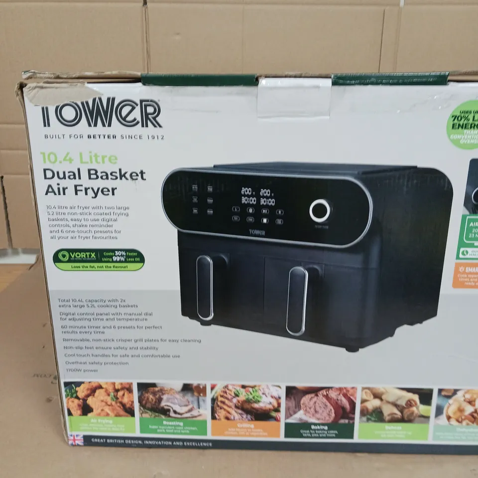 TOWER T17144 VORTX 10.4L DUO BASKET AIR FRYER