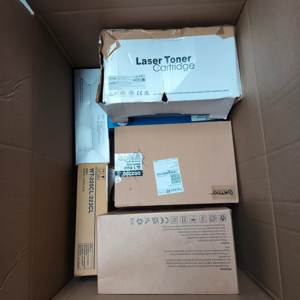 BOX OF APPROXIMATELY 10 ASSORTED PRINTER CARTRIDGE PRODUCTS