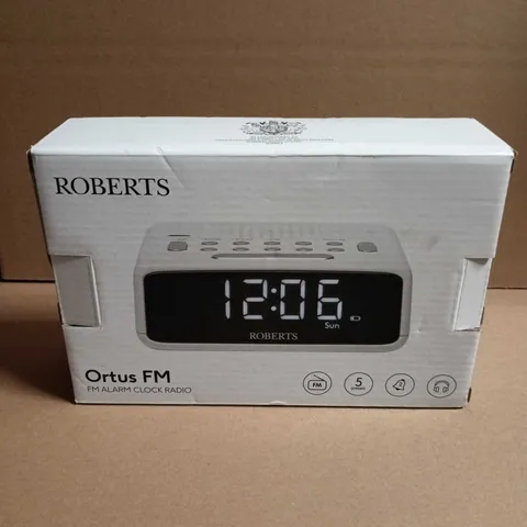 ROBERTS ORTUS FM ALARM CLOCK RADIO – BOXED