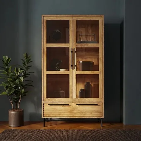 BOXED BRYANT MIRROR WALL CABINET - MANGO WOOD EFFECT (1 BOX)