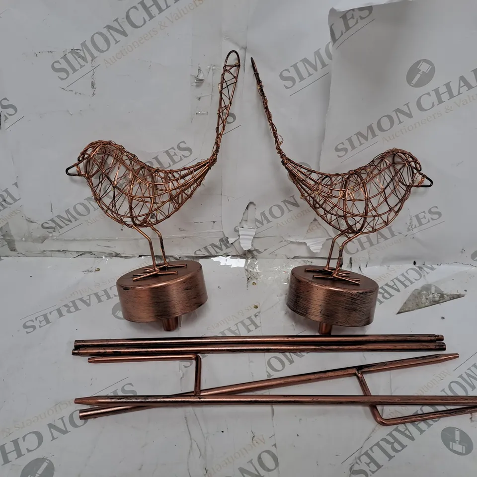 LUXFORM SET OF 2 BATTERY OPERATED LED BIRDS WITH DETACHABLE STAKES