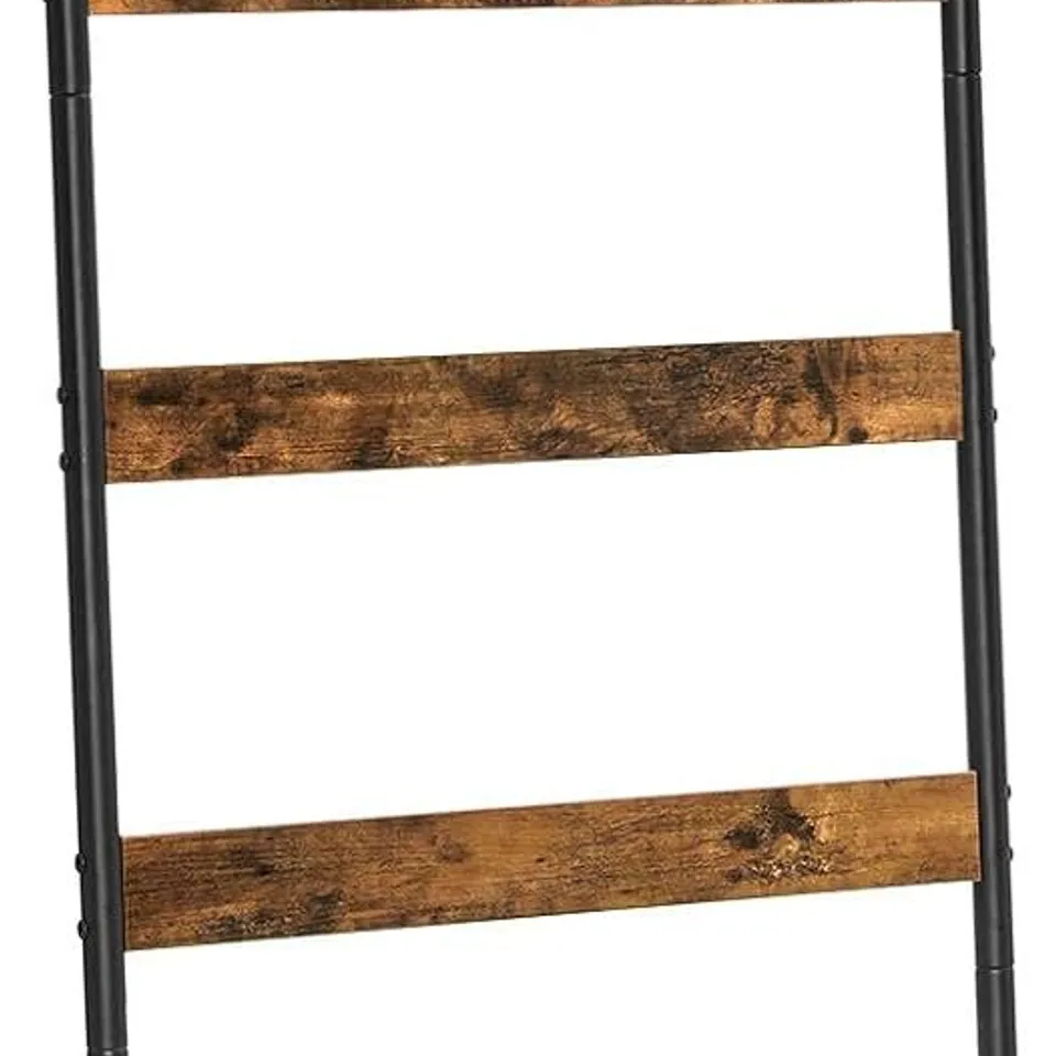 BOXED VASAGLE ANGLED LADDER SHELF 5 TIER 65cm WIDE STEEL FRAME