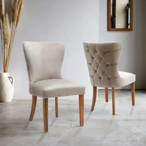 BOXED SET OF 2 INDUS VALLEY AERO UPHOLSTERED DINING CHAIRS (1 BOX)