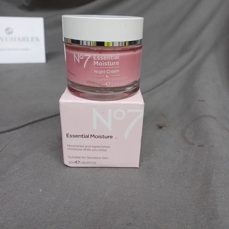 NO7 ESSENTIAL MOISTURE NIGHT CREAM 50ML