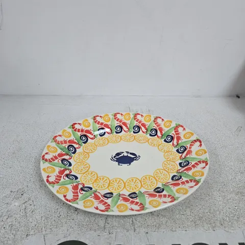 EMMA BRIDGEWATER CRABS & SHRIMPS MEDIUM OVAL PLATTER BY EMMA BRIDGEWATER