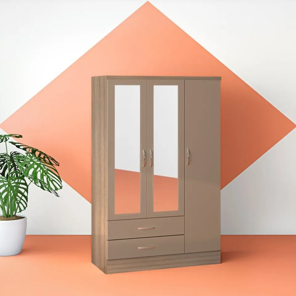 BOXED ARJONA 3 DOOR OYSTER WARDROBE 