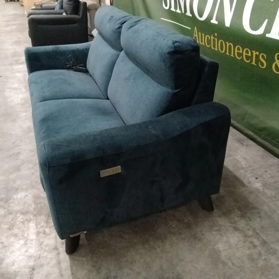 QUALITY DESIGNER ITALIAN MADE TIZZOLO 3 SEATER POWER RECLINER FABRIC SOFA