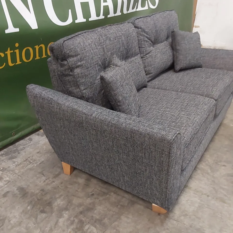 HALSTOW 2 SEATER FABRIC SOFA - CHARCOAL  RRP £899