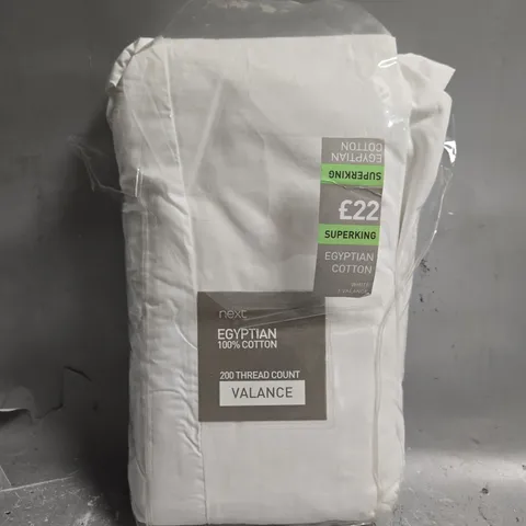 NEXT EGYPTIAN COTTON VALANCE IN WHITE - SUPERKING 
