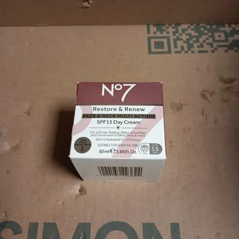 NO7 RESTORE & RENEW FACE & NECK MULTI ACTION DAY CREAM SPF15 – 50 ML