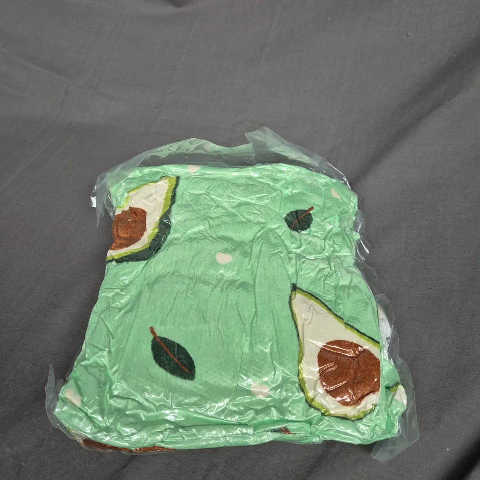 KIDS SEALED OODIE HOODED BLANKET - AVACADO