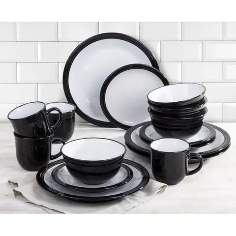 BOXED DWIGHT 16 PIECE DINNERWARE SET WITH MUG, SERVICE FOR 4 (1 BOX)