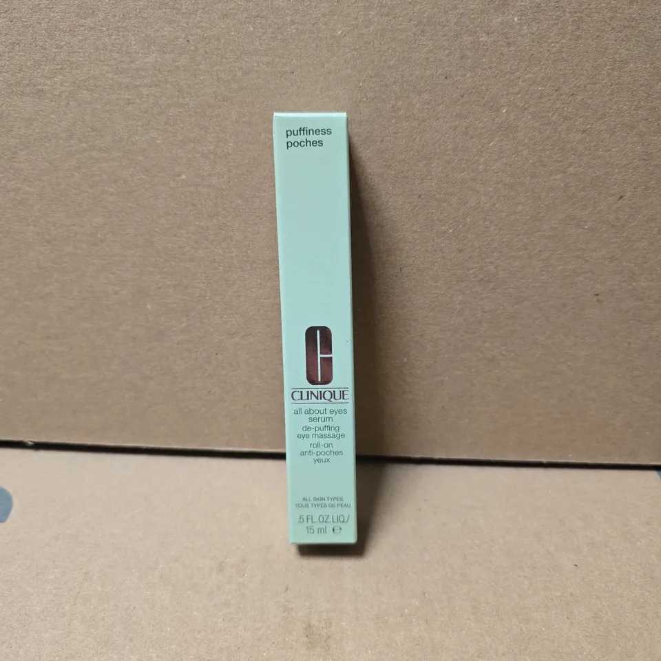 CLINIQUE ALL ABOUT EYES SERUM DE-PUFFING EYE MASSAGE ROLL-ON, 15 ML