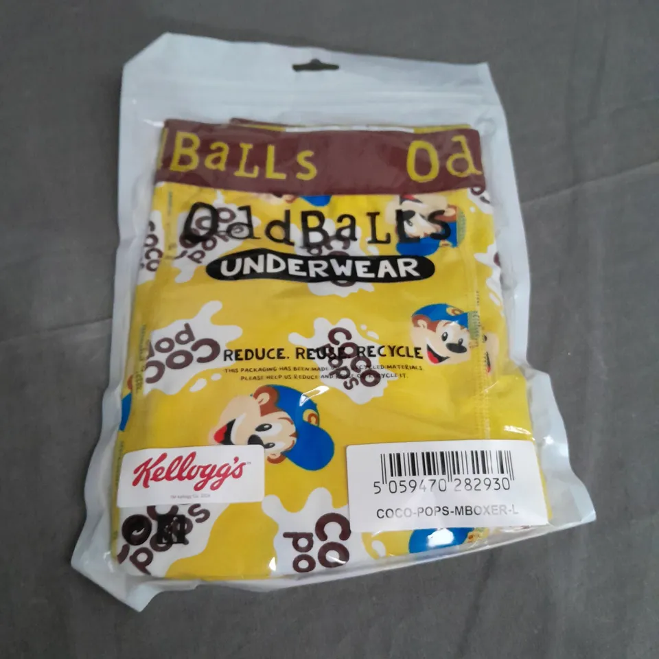 SEALED ODDBALLS UNDERWEAR COCO POPS MENS BOXERS - LARGE