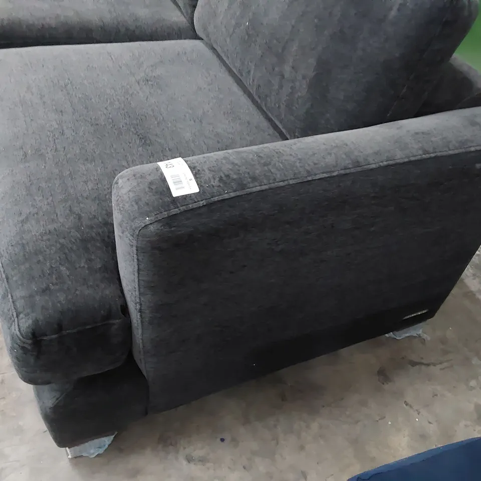 QUALITY BRITISH DESIGNER LOUNGE Co. 2.5 SEATER SIFA CHARCOAL FABRIC 