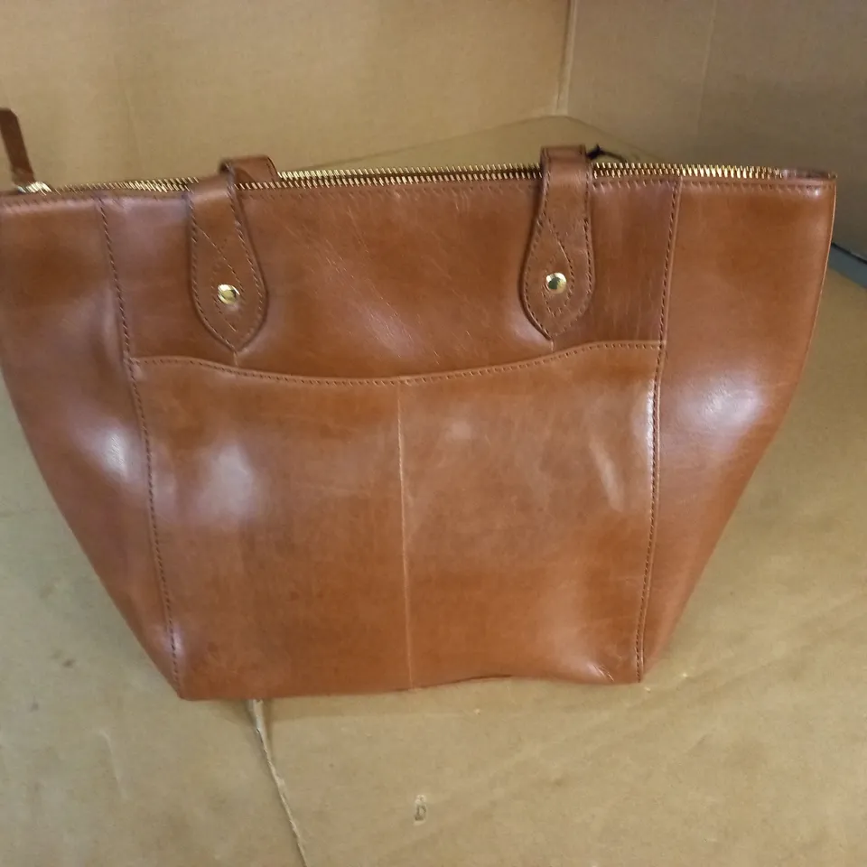 PURE LUXURIES LUXURY LEATHERGOODS BROWN BAG