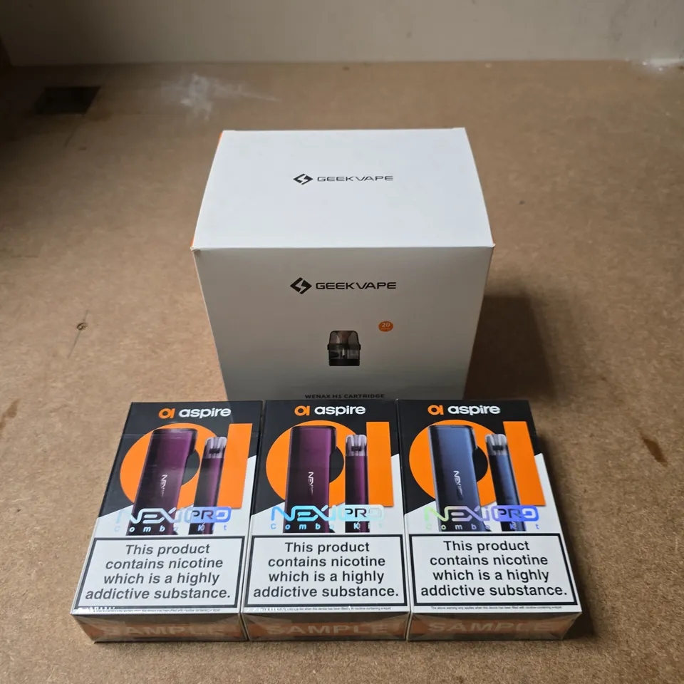 APPROXIMATELY 15 ASSORTED E-CIGARETTE PRODUCTS TO INCLUDE - ASPIRE, GEEKVAPE ETC