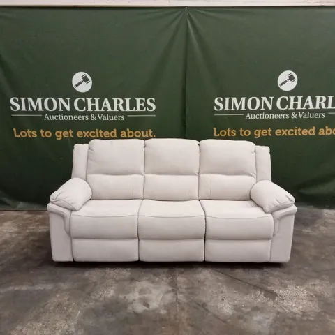 ALBION CHENILLE 3 SEATER HIGH BACK MANUAL RECLINER SOFA