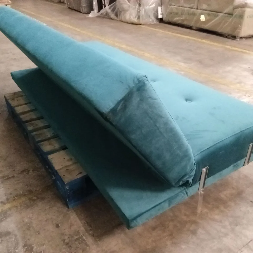 CADIZ VELVET SOFA BED - TEAL