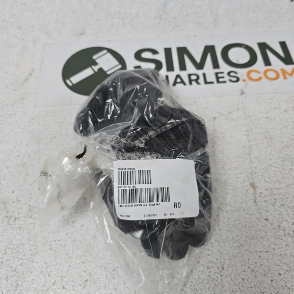 EMU AUSTRALIA SHEEPSKIN GLOVES BLACK MEDIUM 