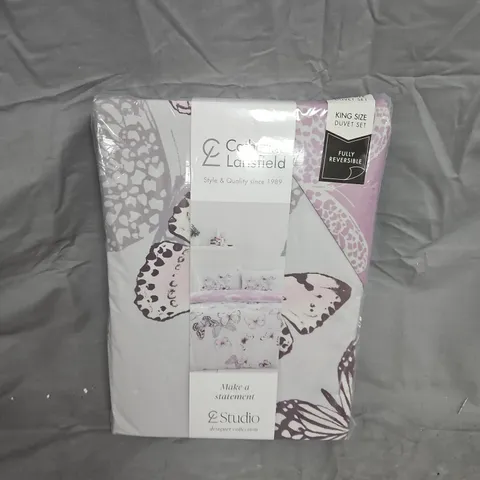 CATHERINE LANSFIELD SCATTER BUTTERFLY KING SIZE DUVET SET – FULLY REVERSIBLE