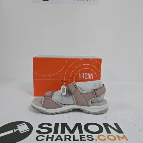 URBAN JACKS SANDALS β PINK & GREY VELCRO STRAPS SIZE EU 39