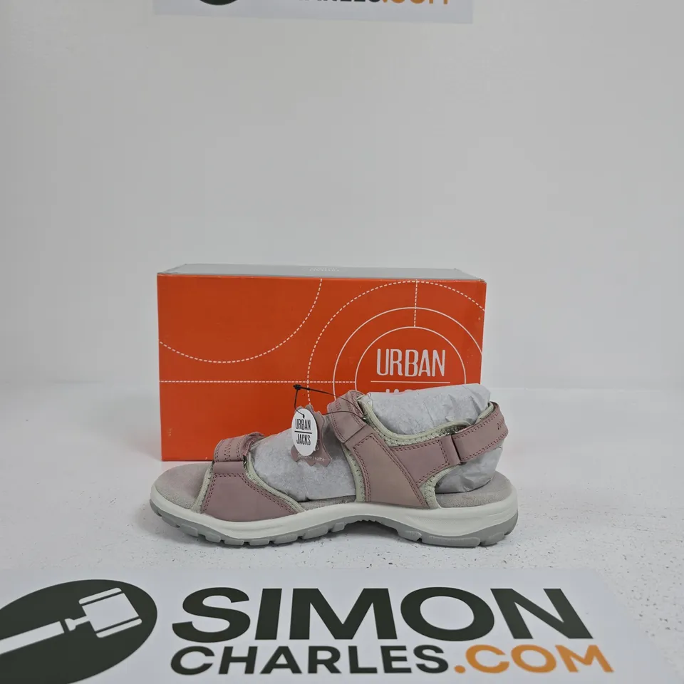 URBAN JACKS SANDALS – PINK & GREY VELCRO STRAPS SIZE EU 39