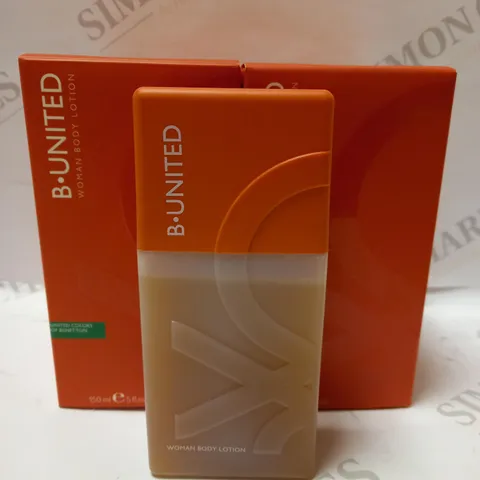 LOT OF 6 X 150ML BENETTON B.UNITED WOMEN'S BODY LOTION