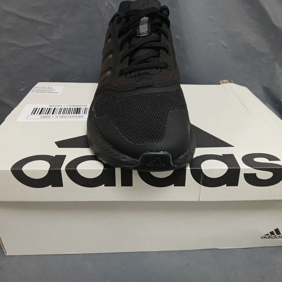 BOXED PAIR OF ADIDAS X_PLRPHASE SHOES IN BLACK SIZE UK 5