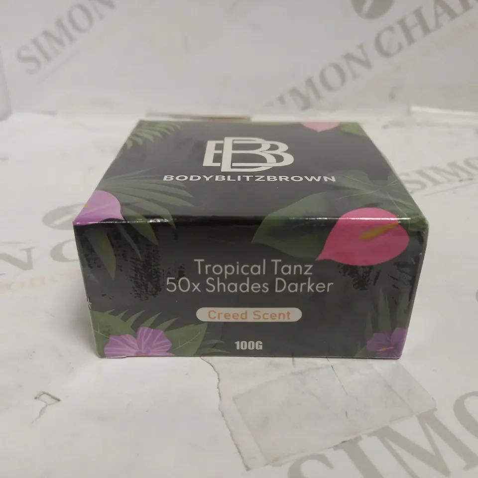 SEALED BODYBLITZBROWN TROPICAL TANZ 50X SHADES DARKER CREED SCENT 100G