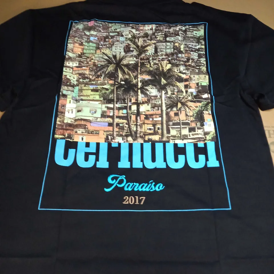 CERNUCCI FAVELA GRAPHIC TSHIRT IN BLACK - XL