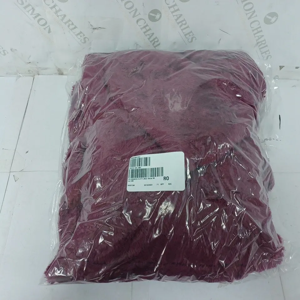 COZEE HOME FLUFFY LONGLINE HOODED LOUNGER - S/M